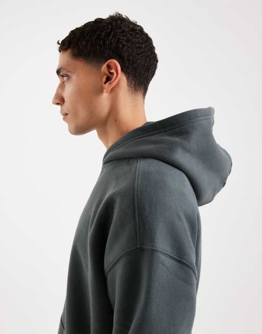 Hollister – Grön, boxig huvtröja med ficka framtill, 4 av 5