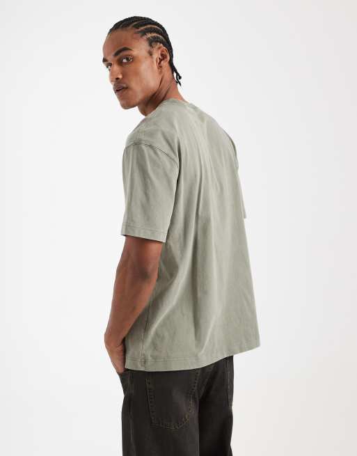 Hollister – Gröntvättad t-shirt i oversize med boxig passform, 3 av 5