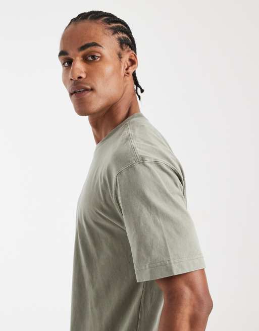 Hollister – Gröntvättad t-shirt i oversize med boxig passform, 4 av 5