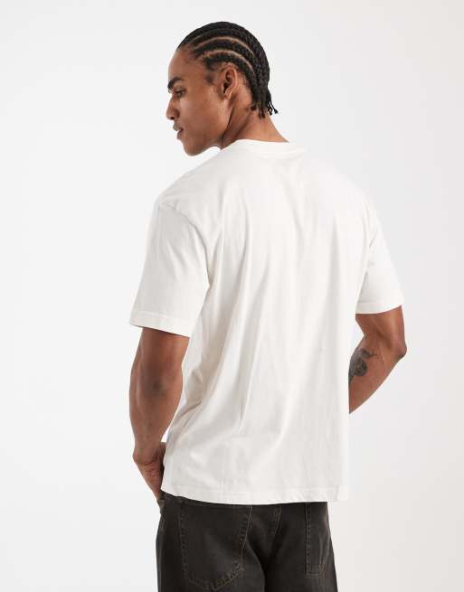 Hollister grunge rose graphic t-shirt in white, 3 of 5