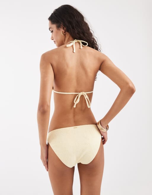 Hollister – Gul bikiniunderdel i jacquard med låg midja, del av set, 2 av 4