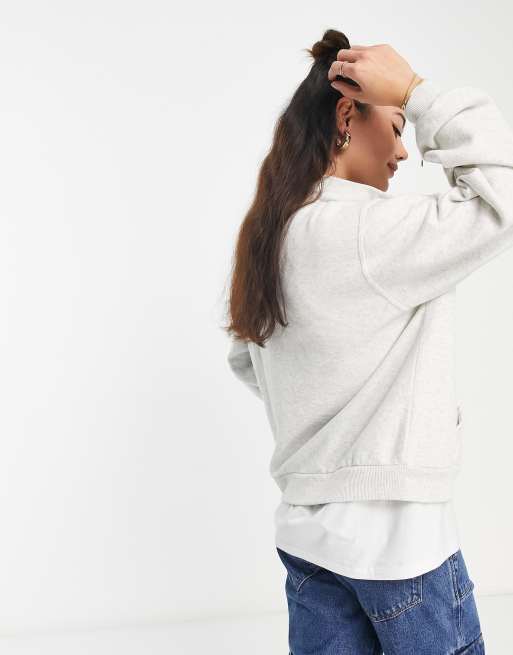 Hollister boyfriend half zip sweater clearance