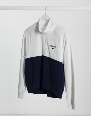 hollister half zip sweatshirt