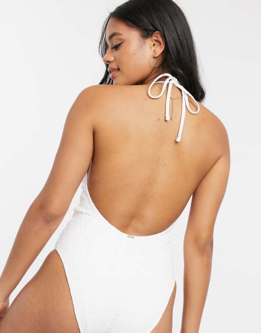 Hollister white swimsuit on sale