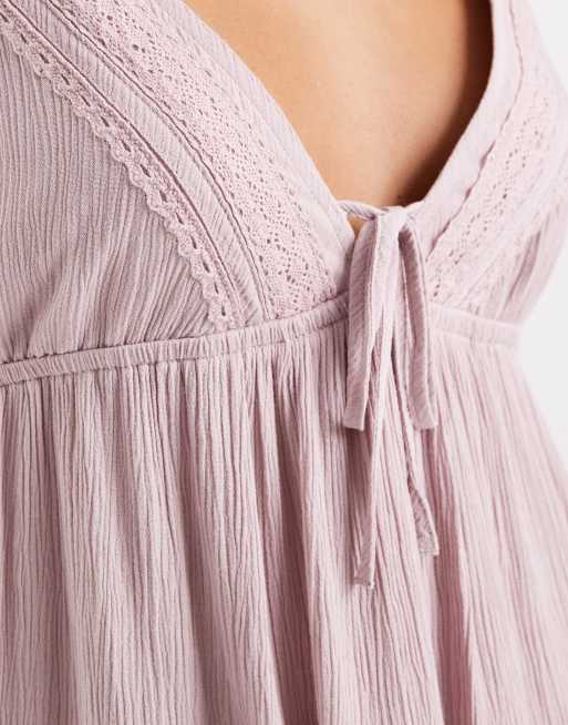 Hollister handkerchief boho babydoll top in pink, 4 of 4