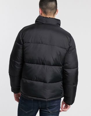 Hollister heavy puffer jacket in black 