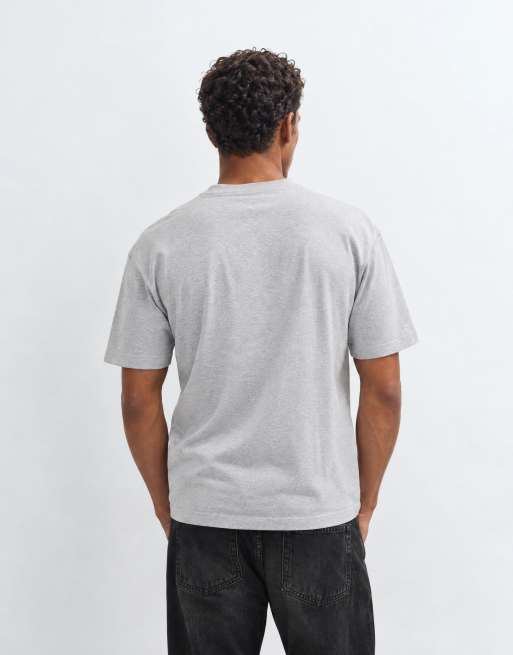 Hollister heavyweight boxy T-shirt in grijs gemêleerd, 6 van 9