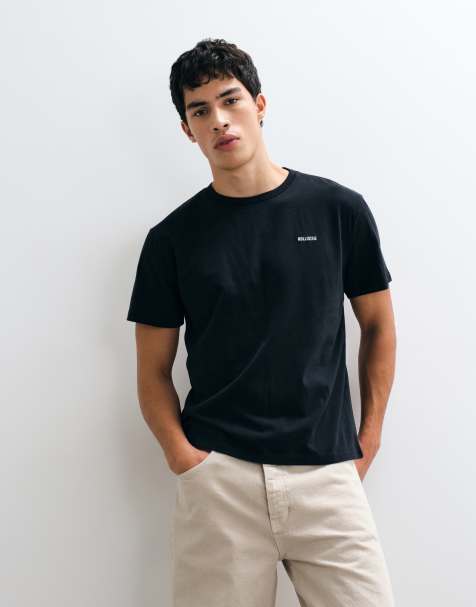 Hollister heavyweight relaxed fit t-shirt in washed black - view 1