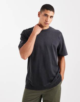 Hollister Heavyweight Short Sleeve Boxy Crewneck T-shirt In Black