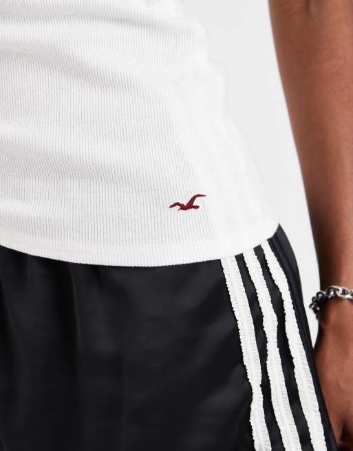 Hollister - Hemdje met kanten rand in wit, 3 van 4