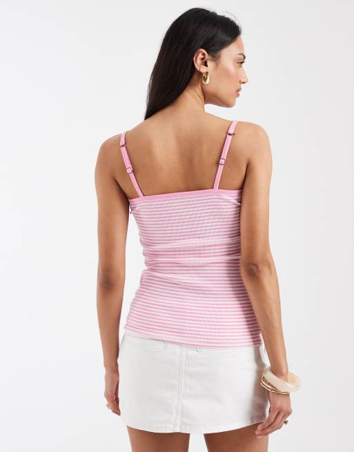 Hollister - Henley cami met roze strepen, 4 van 4