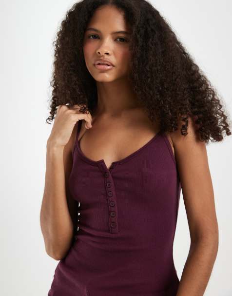 Hollister henley camitop in bordeauxrood - view 1
