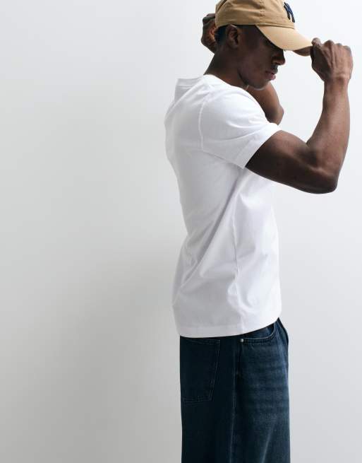 Hollister – Henley-T-Shirt in Weiß, 5 von 5