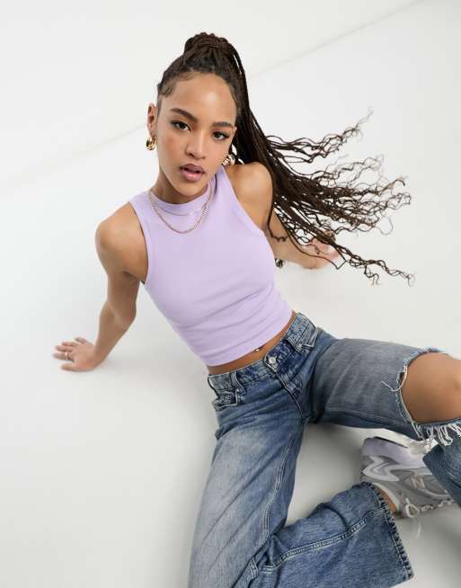 Hollister high neck vest in purple ASOS