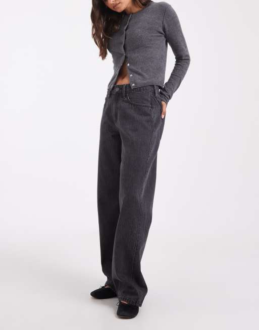 Hollister high rise baggy jeans in black wash, 5 of 5