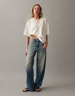 Hollister High Rise Baggy Jeans In Blue