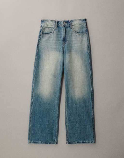 Hollister high rise baggy jeans in light blue wash, 5 of 7