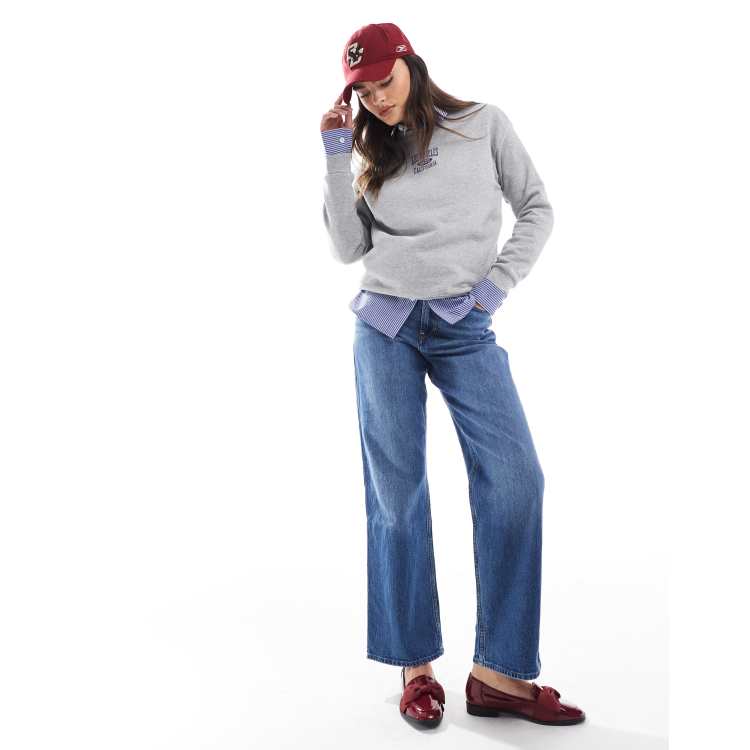 Hollister high rise dad jean in blue ASOS