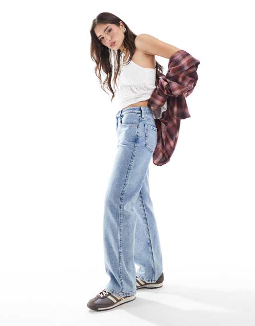 Hollister high rise dad jeans in blue wash, 3 of 5