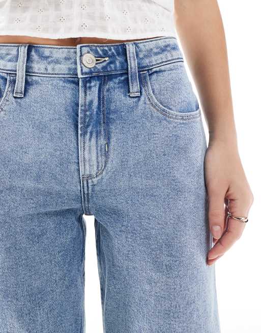Hollister high rise dad jeans in blue wash, 5 of 5