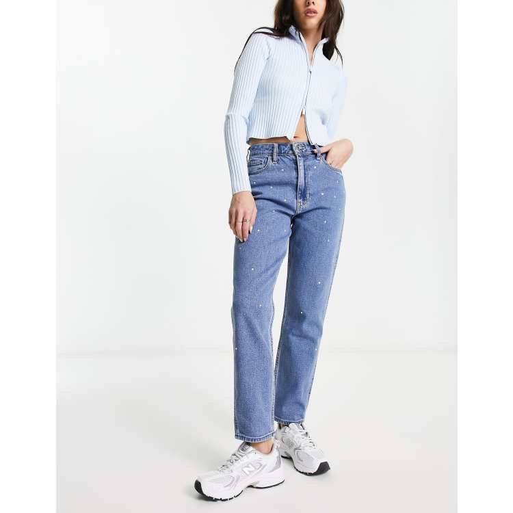 mom jeans hollister  Mom jeans, High rise mom jeans, Clothes design