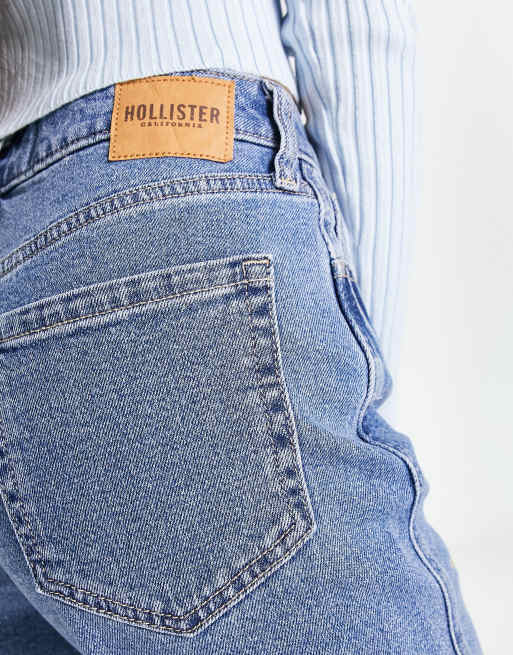 Hollister mom jeans in light wash blue, ASOS