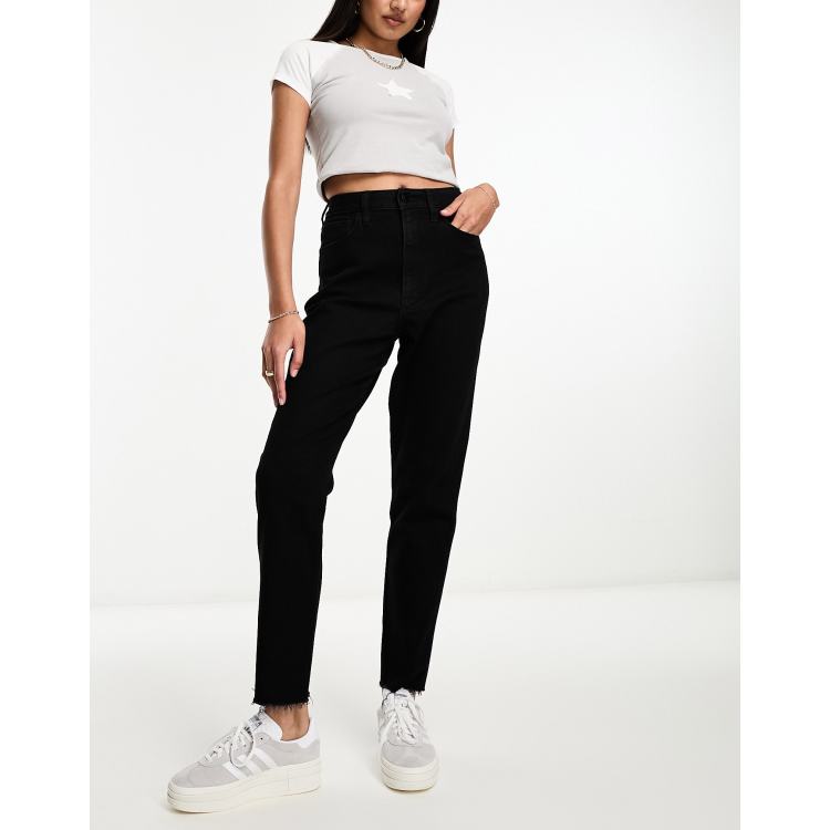 Hollister Co. MOM - Relaxed fit jeans - washed black/black denim -  Zalando.de