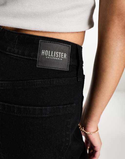 Hollister high rise mom fit jean in saturated black