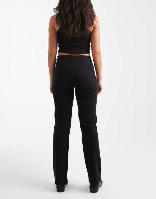 Hollister high rise straight leg jeans in black wash, 3 of 5