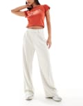 [Hollister] Hollister high rise tailored pants in beige L BEIGE