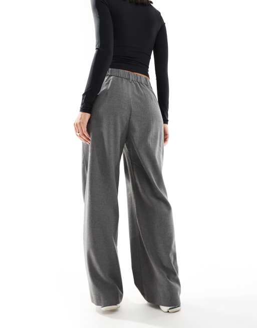 Hollister high rise tailored pants in charcoal, 2 of 5