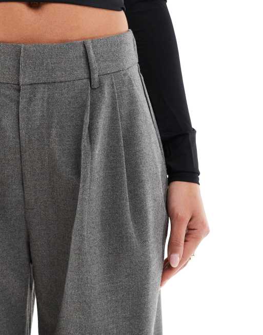 Hollister high rise tailored pants in charcoal, 5 of 5