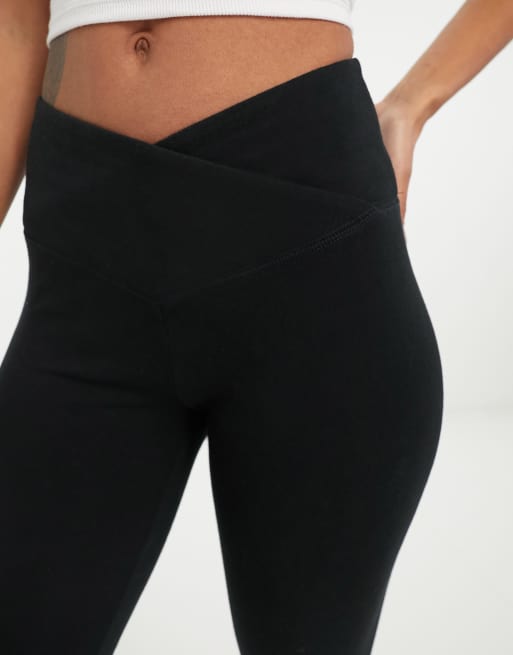 Hollister high waist cotton leggings in black