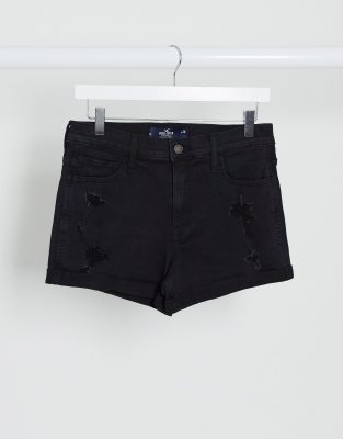 hollister high waisted denim shorts