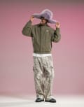 [Hollister] Hollister high waist super baggy cargo pants in rock camo-Grey W30 Camo print