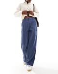 [Hollister] Hollister high waist tailored wide leg pants in navy XXS NAVY