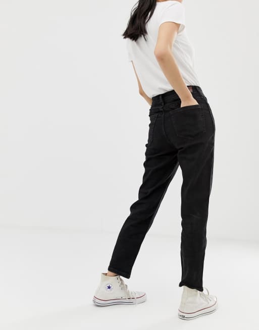 Hollister black mom jeans shop