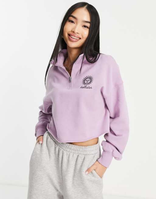 Hollister cropped sweater cheap
