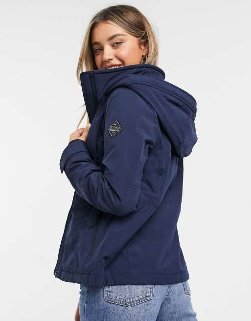 Hollister navy coat cheap