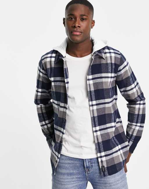 Hollister hooded shirt clearance