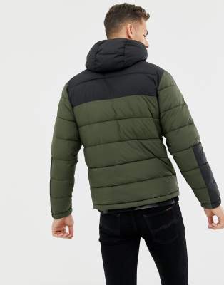 hollister recycled fill hooded puffer jacket