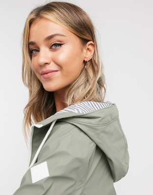 hollister longline rain jacket