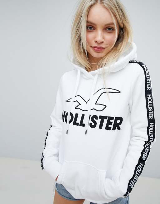 Hollister - Hoodie à logo et bande