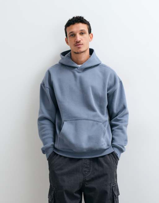 Hollister hoodie coupe carrée bleu clair