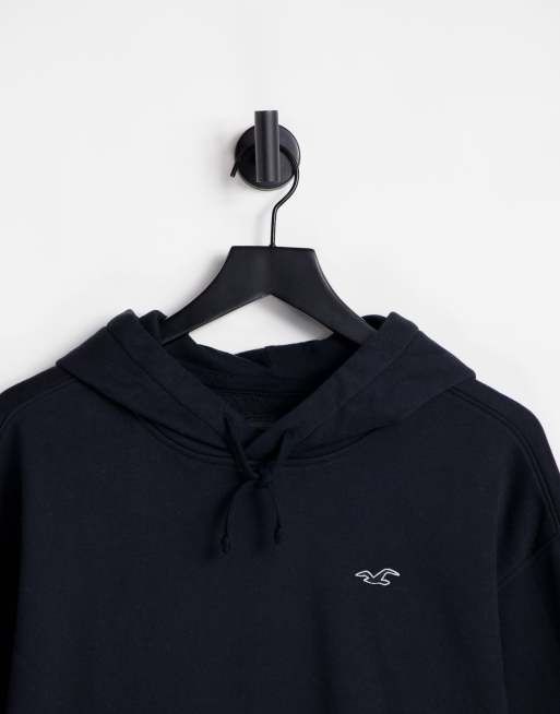 Black and white hollister hoodie 2025