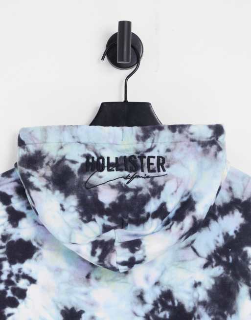 Hollister blue tie dye hoodie shop
