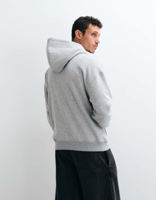 Hollister Hoodie in Hellgrau mit kastigem Schnitt, 5 von 5