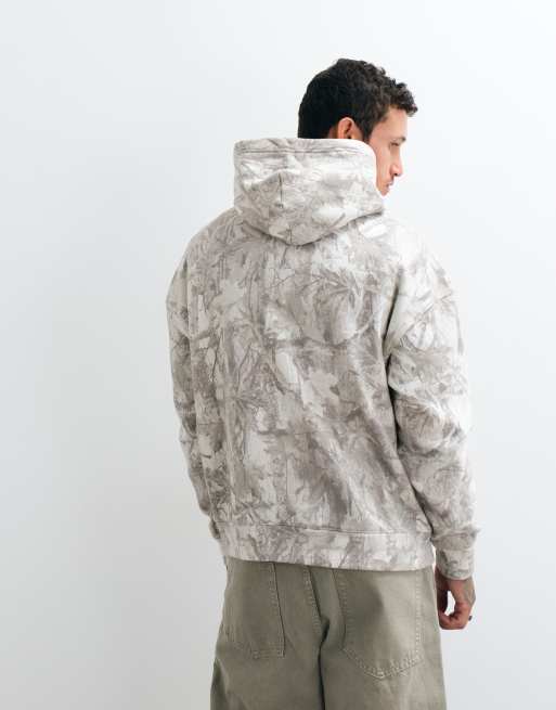 Hollister Hoodie in hellgrauem Military-Muster, Boxy Fit, 3 von 5