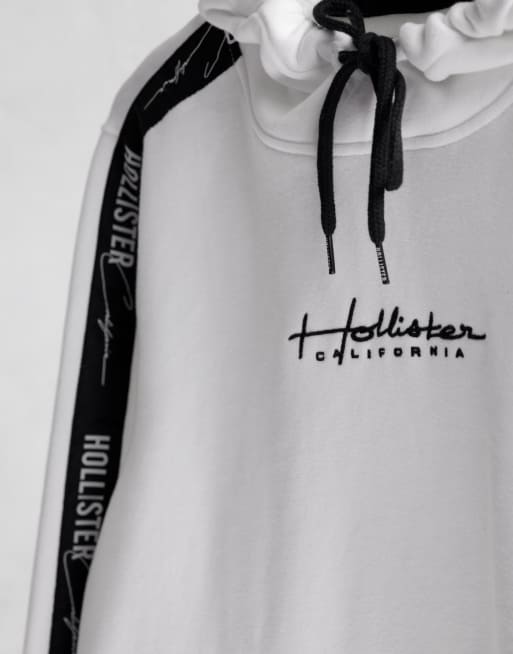 Hollister logo tape hoodie online