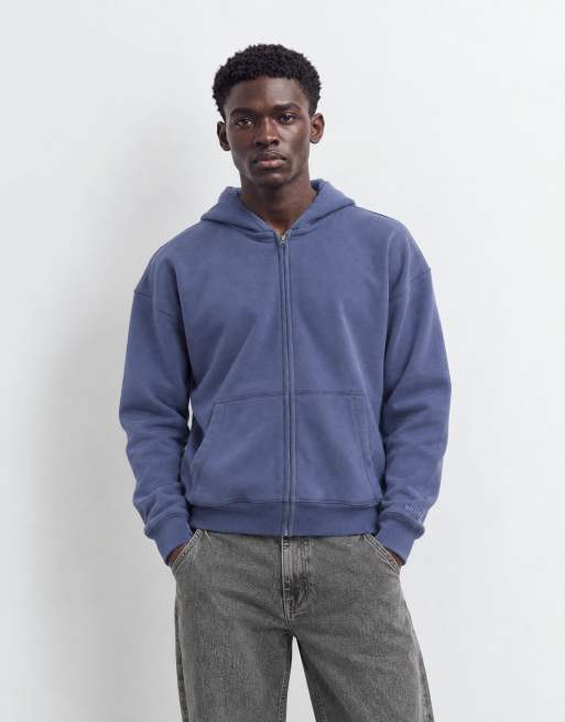 Hollister hoodie zippé coupe carrée bleu marine, 6 de 9